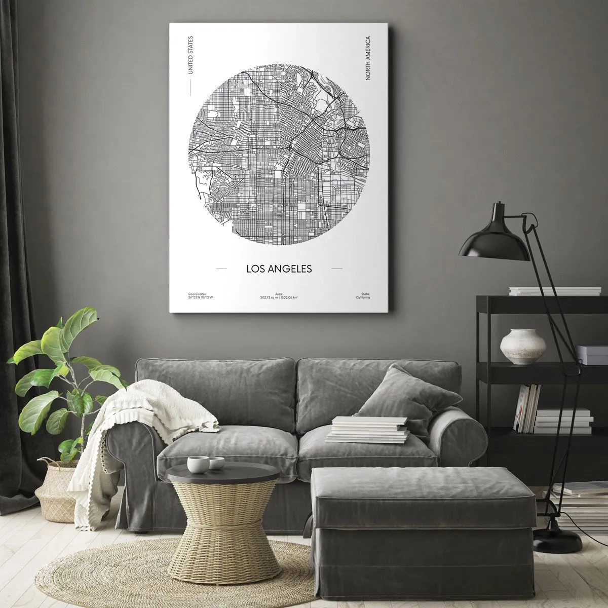 Lærredstryk - Billede på lærred - Los Angeles' anatomi - 50x70 cm