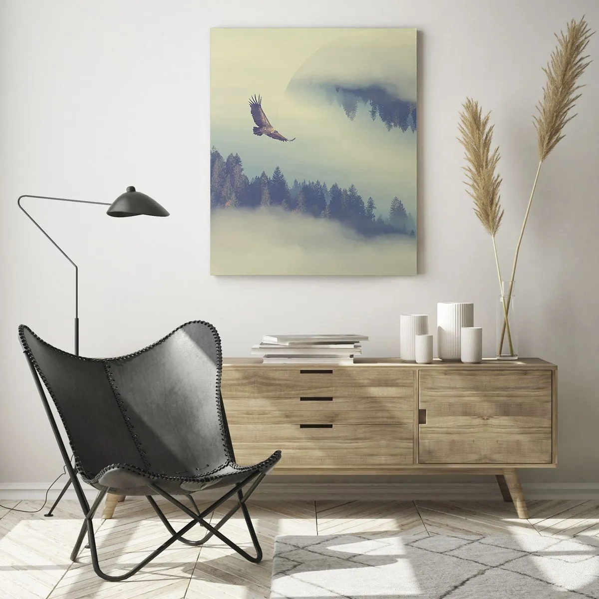 Billede på glas - Jeg så en ørnes skygge - 50x70 cm