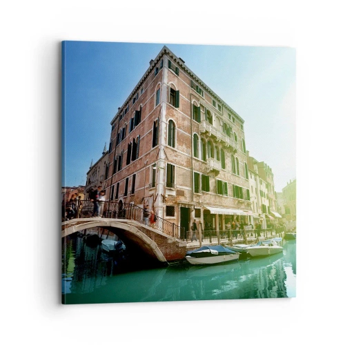 Lærredstryk - Billede på lærred - Venedig - Amore Mio - 70x70 cm