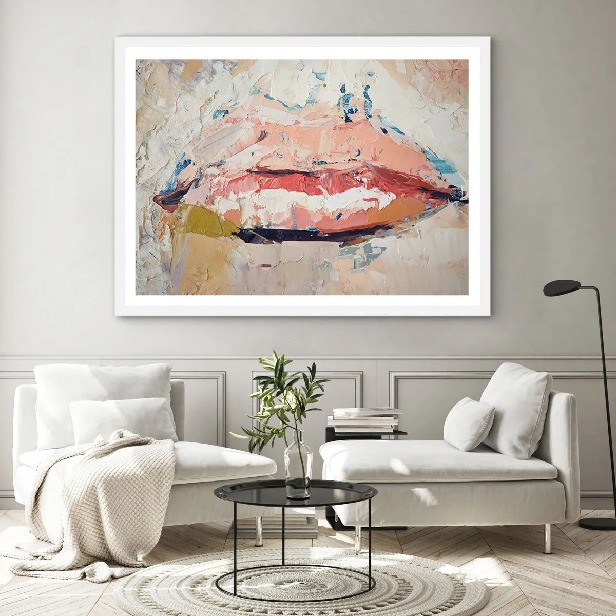 Plakat i hvid ramme - Vækker sanserne - 70x50 cm