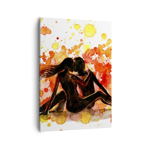 Lærredstryk - Billede på lærred - Og der var lys - 50x70 cm