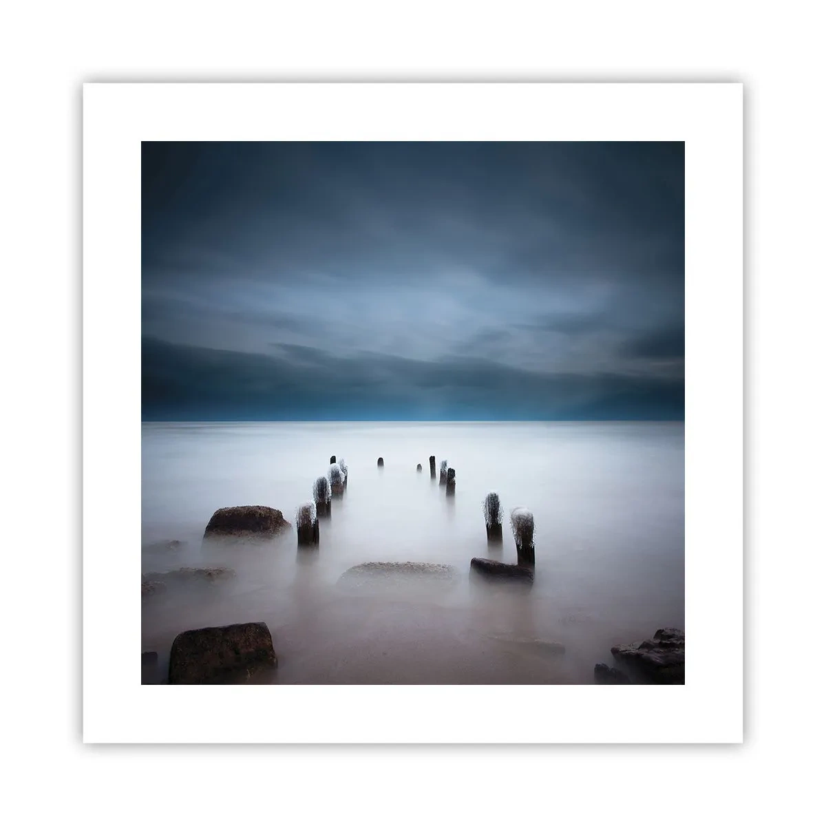 Plakat - En betænksom sø - 40x40 cm