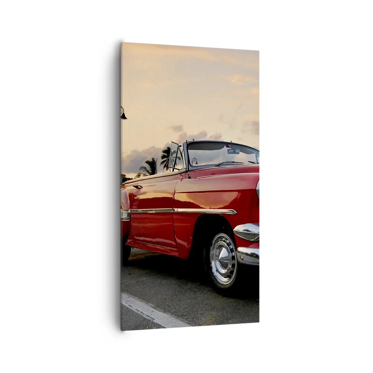 Lærredstryk - Billede på lærred - Den røde varme i troperne - 65x120 cm