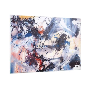 Billede på glas - Abstraktionens vanvittige dans - 100x70 cm