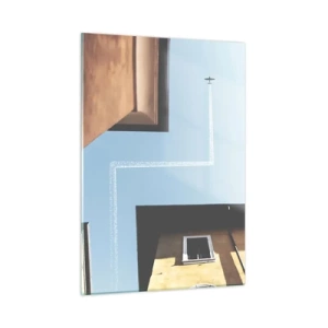 Billede på glas - Over den urbane labyrint - 50x70 cm