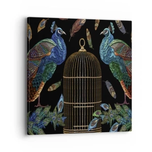 Lærredstryk - Billede på lærred - I kongelige gevandter - 40x40 cm