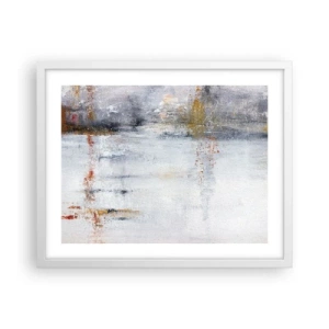 Plakat i hvid ramme - Bag lufttæppet - 50x40 cm