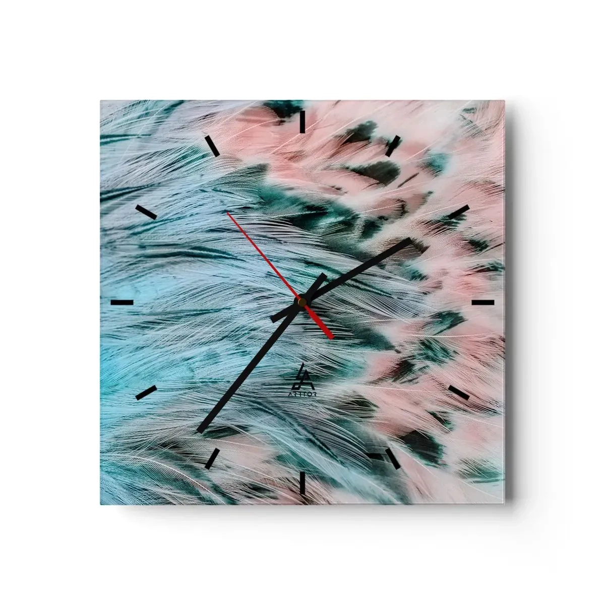 Vægur, Uret - Safir lyserød fnug - 30x30 cm