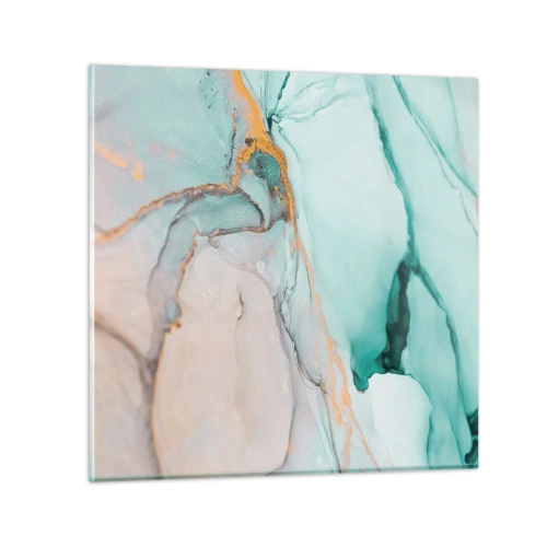 Billede på glas - Dans af former og farver - 40x40 cm