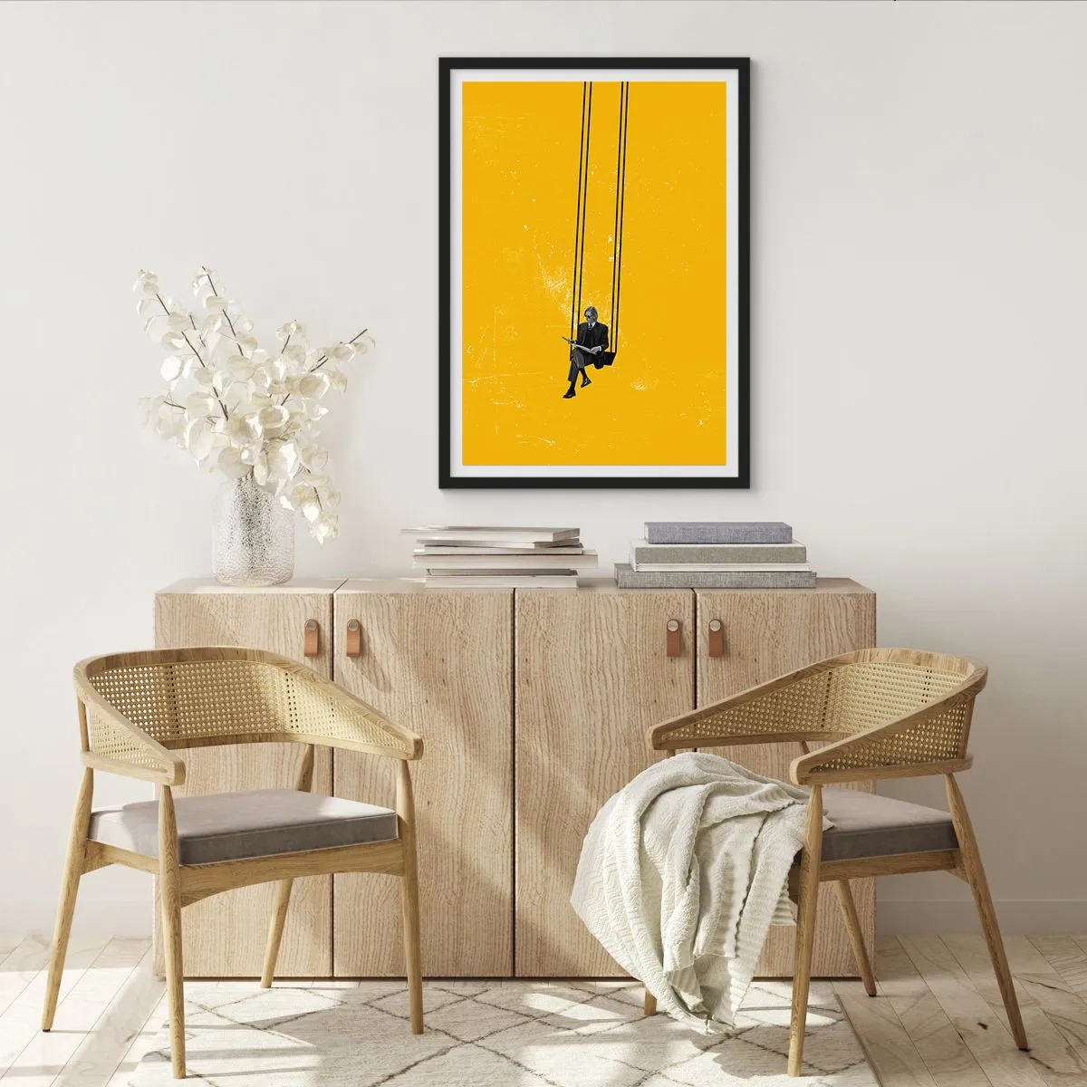Plakat i sort ramme - En dag som alle andre - 70x100 cm