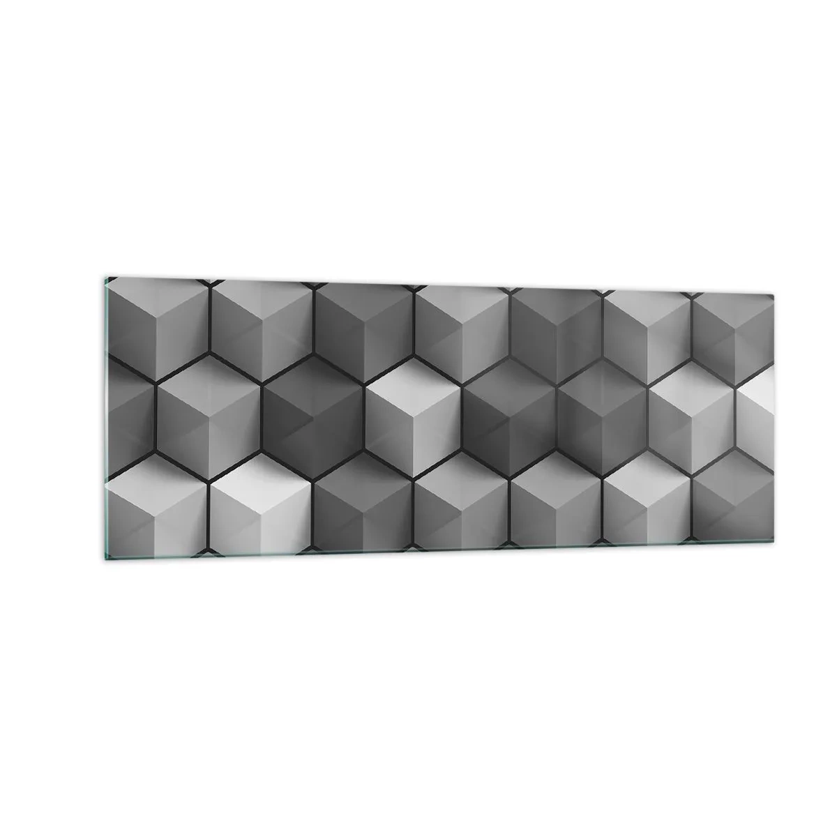 Billede på glas - Kubistisk puslespil - 140x50 cm