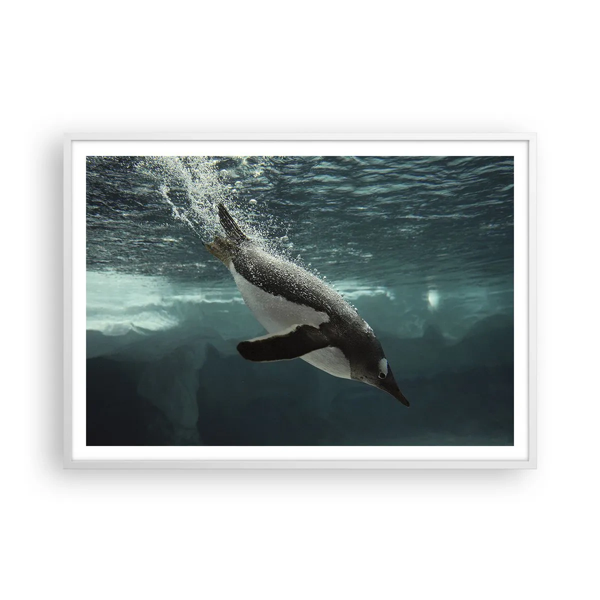 Plakat i hvid ramme - Velkommen til min verden - 100x70 cm