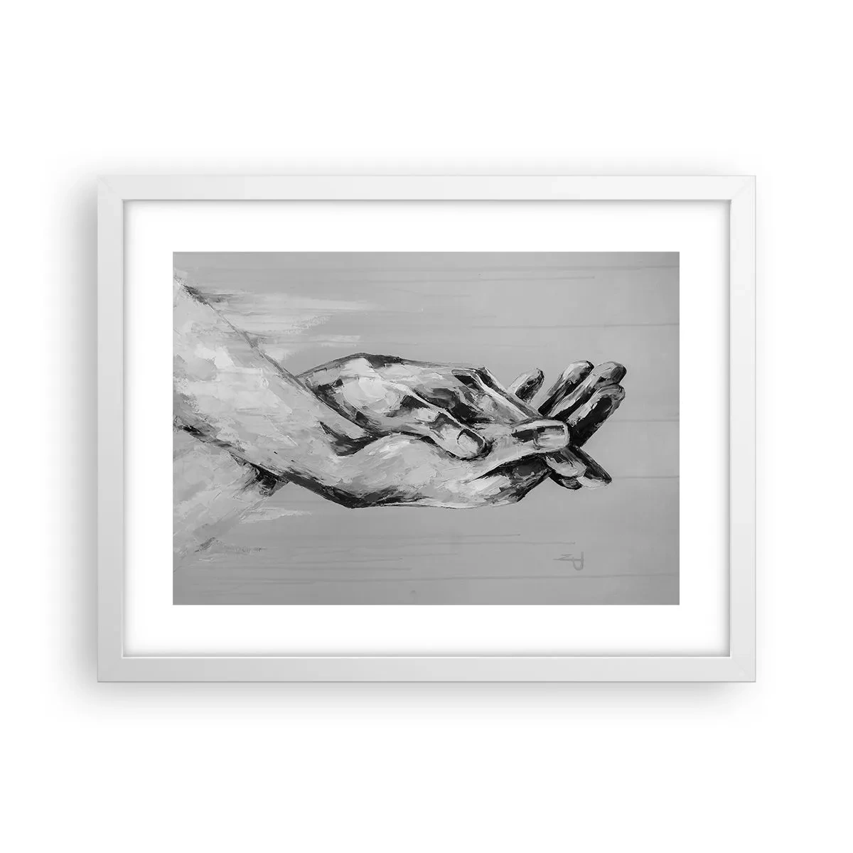 Plakat i hvid ramme - Begyndelsen ... - 40x30 cm