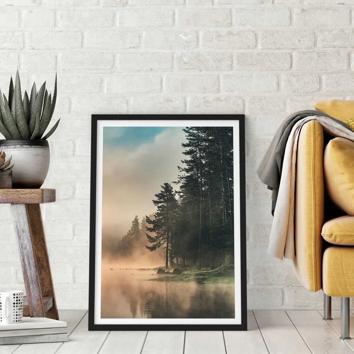 Plakat i sort ramme - En dags fødsel - 61x91 cm