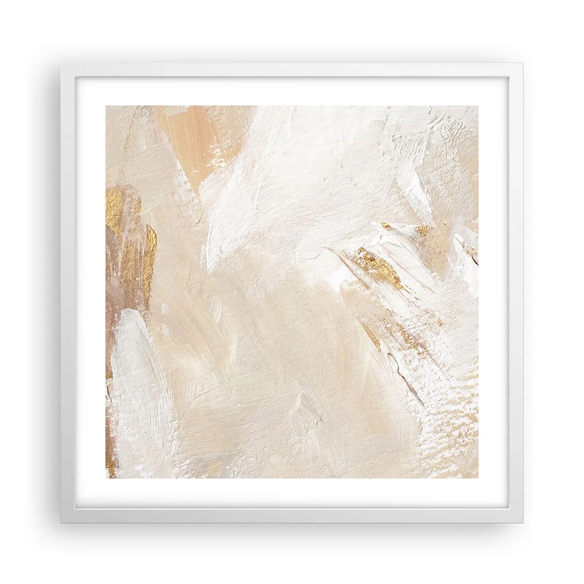 Plakat i hvid ramme - Pastelkomposition - 50x50 cm