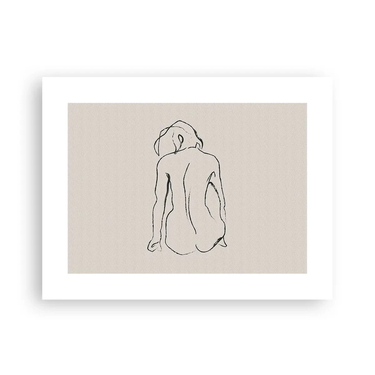 Plakat - Nøgen pige - 40x30 cm