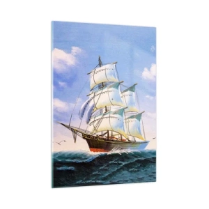 Billede på glas - Stolt med vinden - 50x70 cm