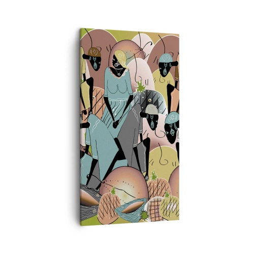 Lærredstryk - Billede på lærred - Den store fejring er på vej - 45x80 cm
