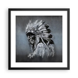 Plakat i sort ramme - Tilbage til rødderne - 40x40 cm