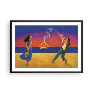 Plakat i sort ramme - Mere end en stjerne fra himlen - 70x50 cm