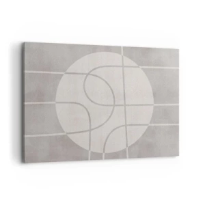 Lærredstryk - Billede på lærred - Cirkulær og lige frem - 100x70 cm