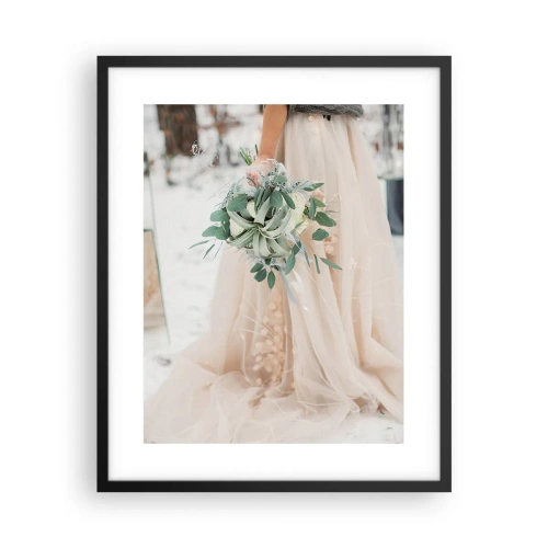 Plakat i sort ramme - Og de levede lykkeligt til deres dages ende - 40x50 cm