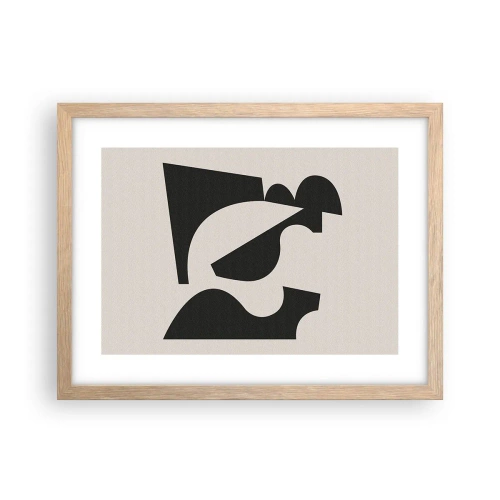 Plakat i ramme af lyst egetræ - Sammensæt din egen - 40x30 cm
