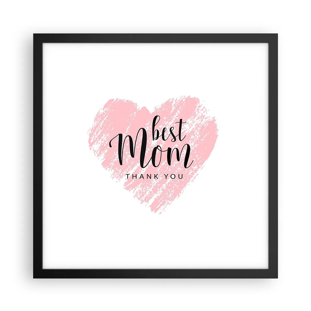 Plakat i sort ramme - Altid det rette øjeblik - 40x40 cm