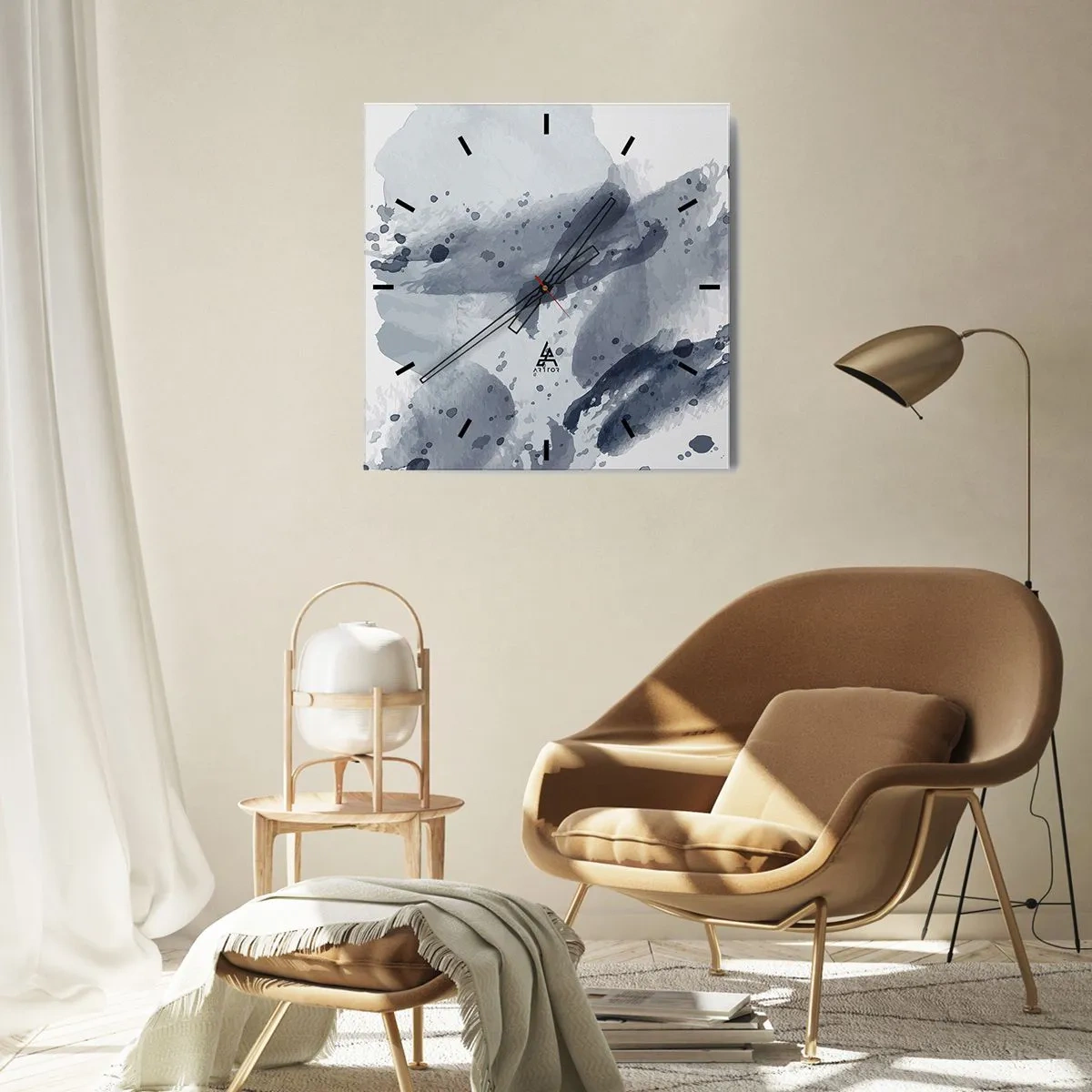 Vægur, Uret - En undersøgelse af vandets natur - 40x40 cm