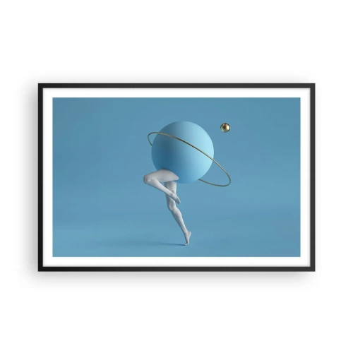 Plakat i sort ramme - Og planeterne går amok - 91x61 cm