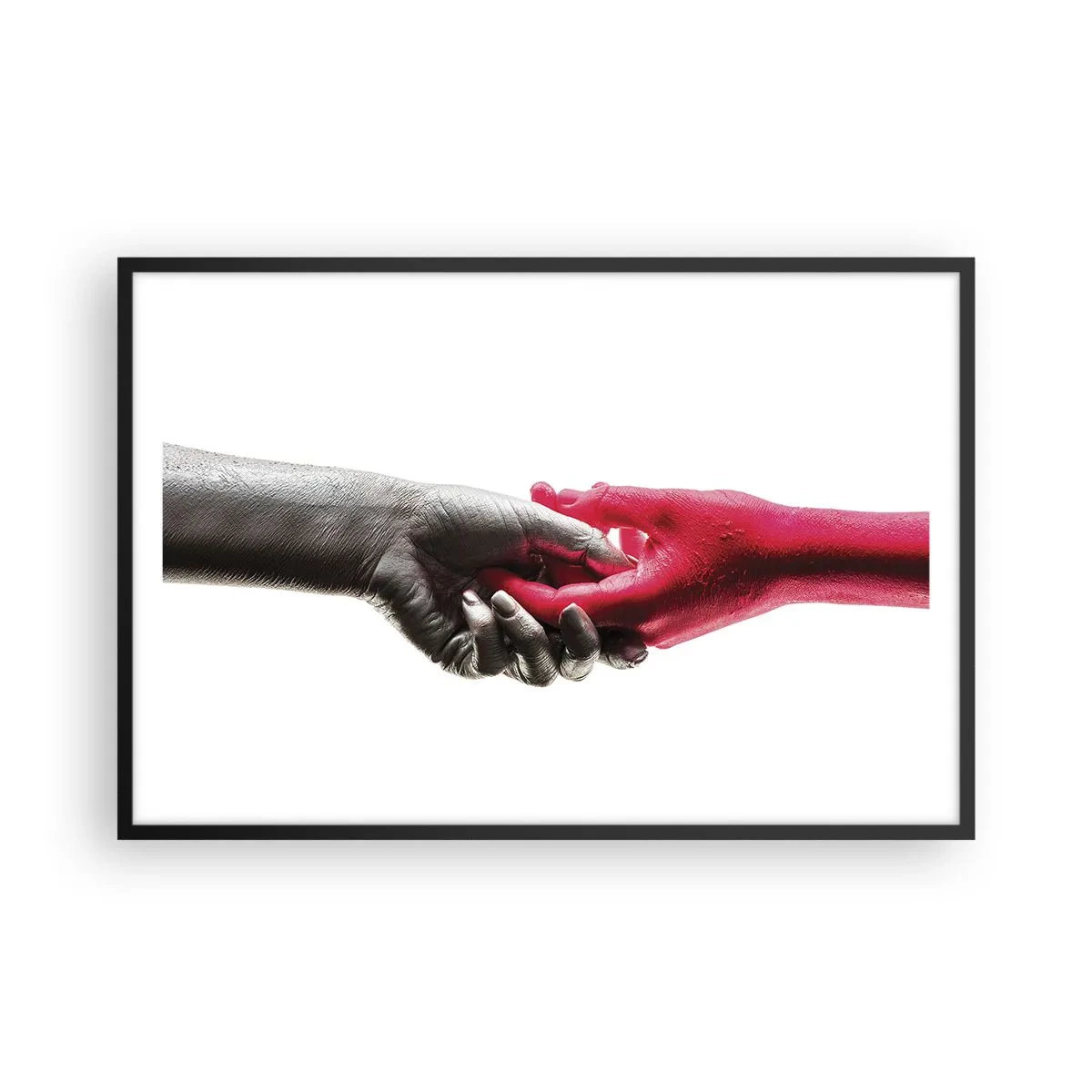 Plakat i sort ramme - Sammen, om end forskellige - 91x61 cm