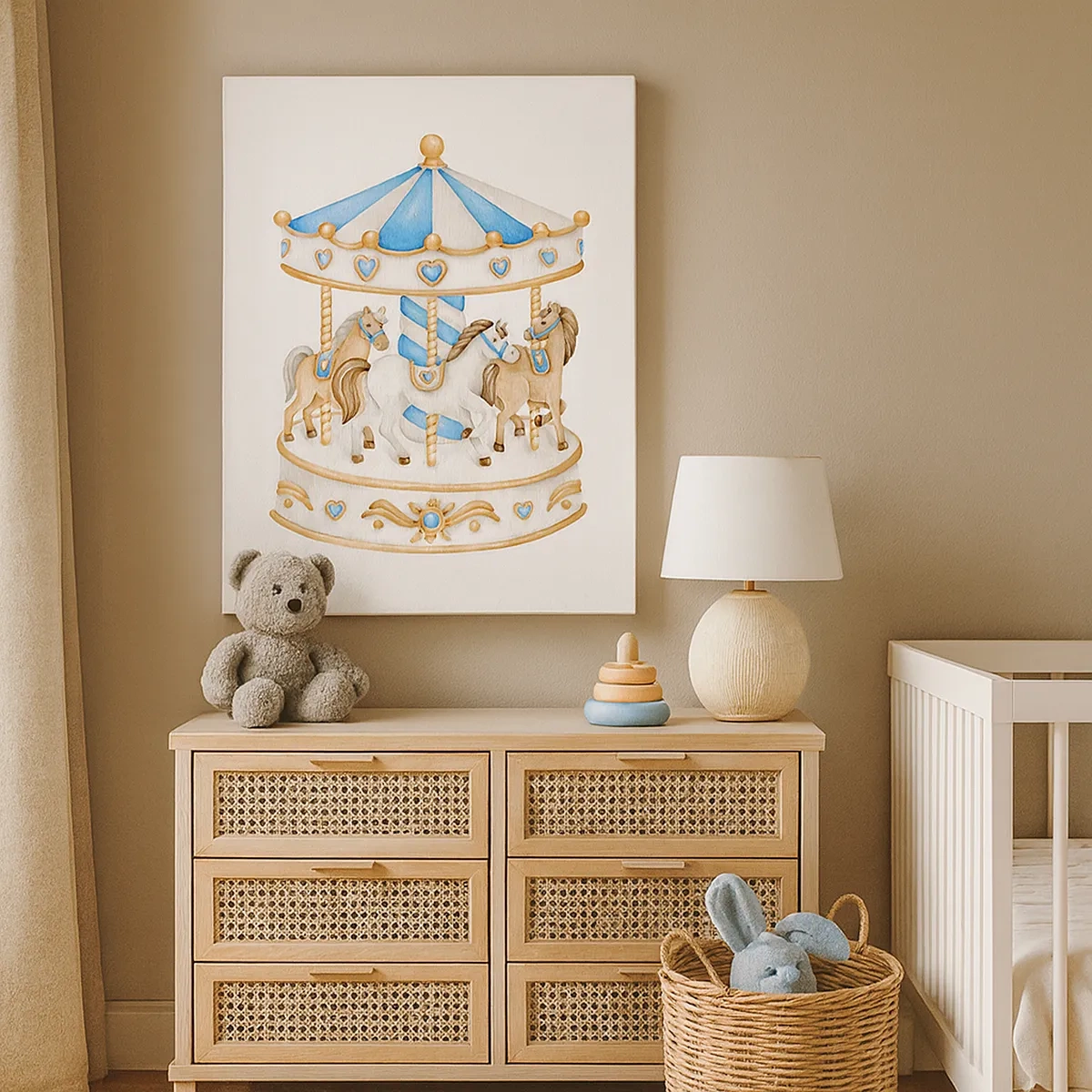 Lærredstryk - Billede på lærred - Sød barndom - 50x70 cm