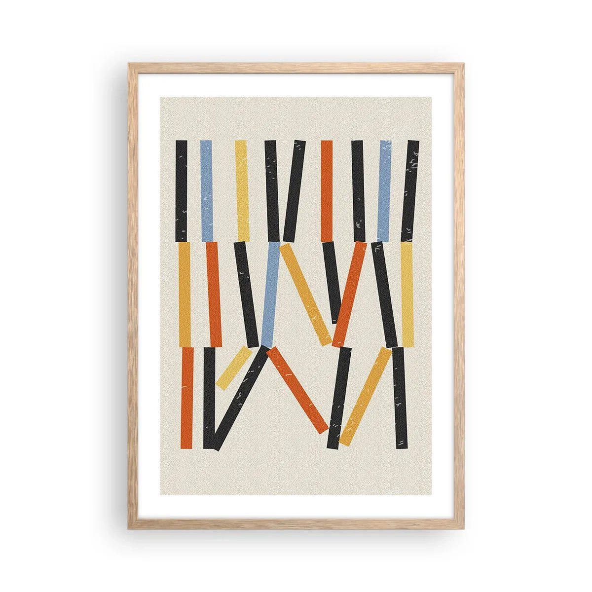 Plakat i ramme af lyst egetræ - Vandret komposition - 50x70 cm