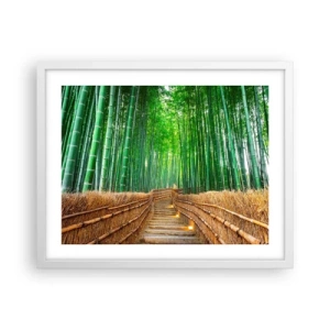 Plakat i hvid ramme - Essensen af den asiatiske natur - 50x40 cm