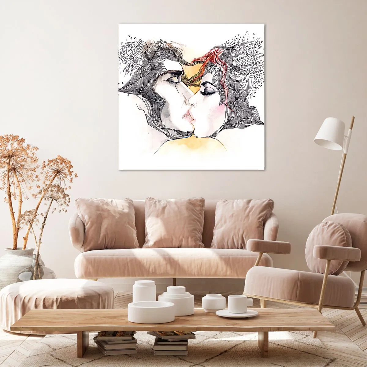 Lærredstryk - Billede på lærred - Verden eksisterer ikke - 50x50 cm