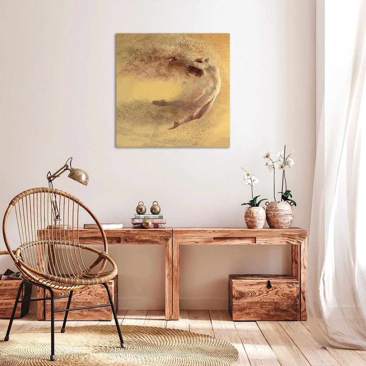 Lærredstryk - Billede på lærred - I dansende henrykkelse - 50x50 cm