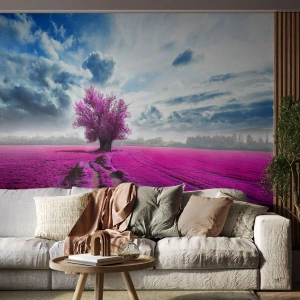 Fototapet Standard Eco - Hedeslette - charmerende - Landskab, Lyng, Natur - 200x140 cm