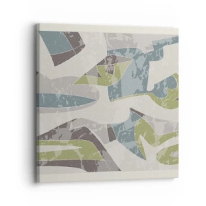 Lærredstryk - Billede på lærred - Komposition bag glas - 30x30 cm