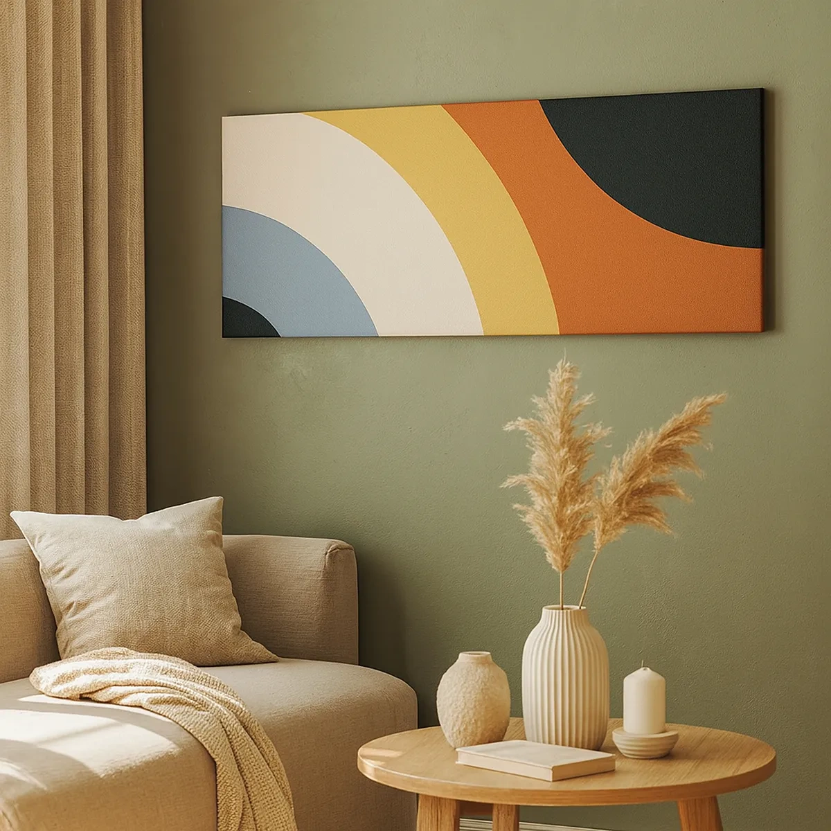 Lærredstryk - Billede på lærred - Over for hinanden - 30x30 cm