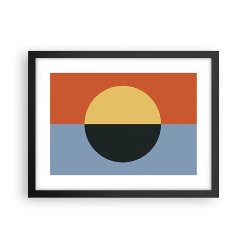 Plakat i sort ramme - En sammensætning af varme og kølighed - 40x30 cm