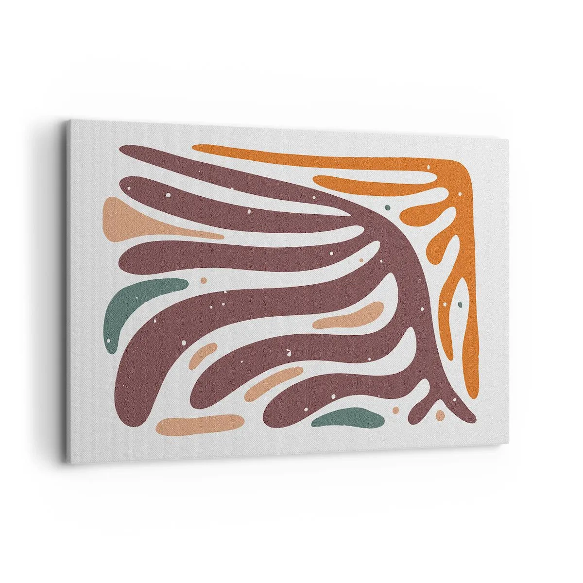 Lærredstryk - Billede på lærred - Strålende organisk komposition - 120x80 cm