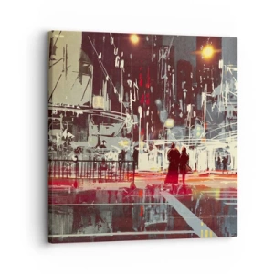 Lærredstryk - Billede på lærred - En storbyoverfart - 30x30 cm