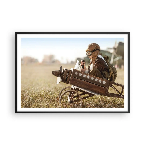 Plakat i sort ramme - Start mod drømmen - 100x70 cm