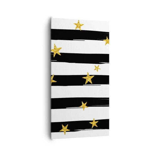 Lærredstryk - Billede på lærred - Vi blev alle født under en heldig stjerne - 65x120 cm