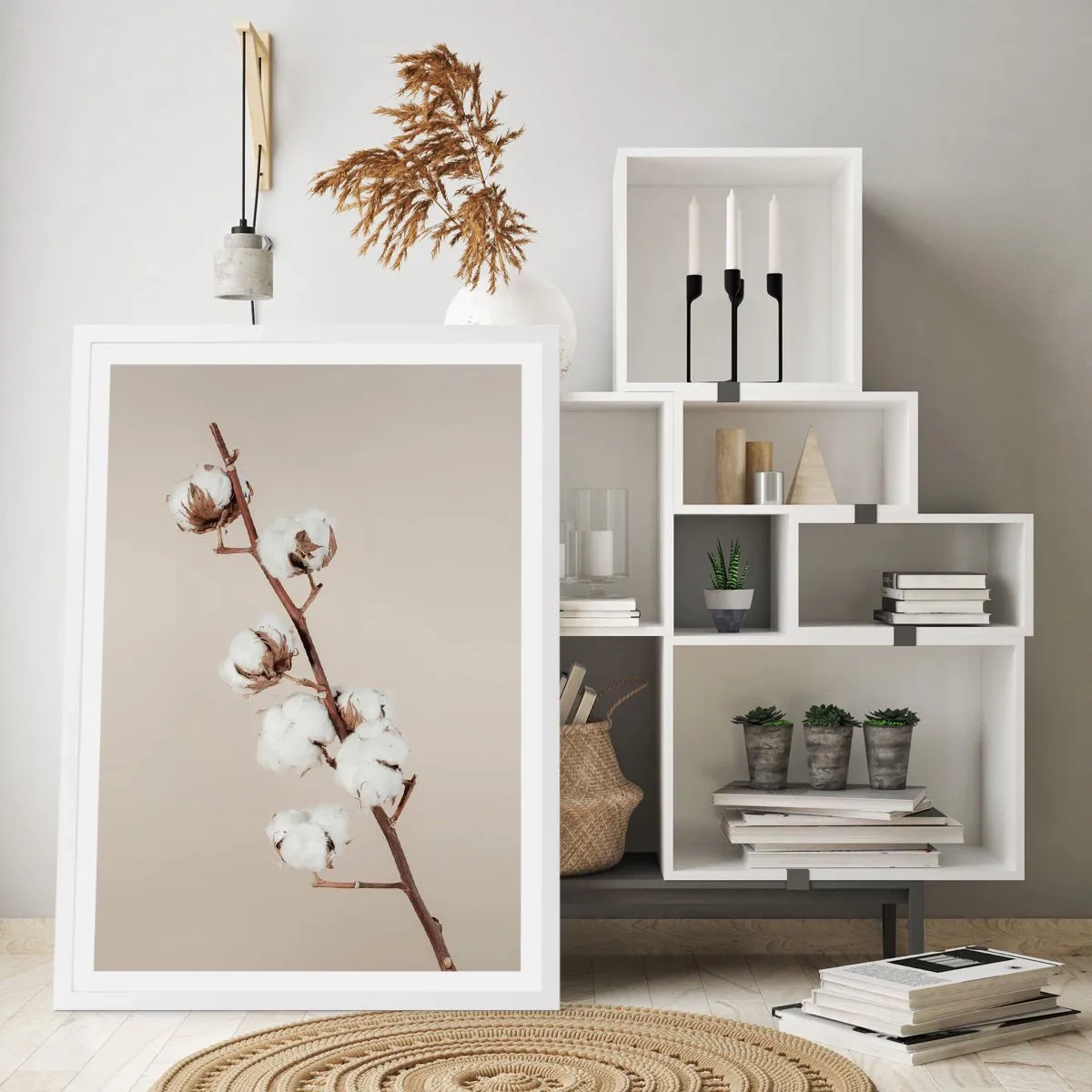 Plakat i hvid ramme - Ved kilden til blødhed - 61x91 cm