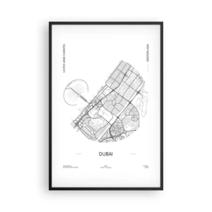 Plakat i sort ramme - Dubais anatomi - 61x91 cm