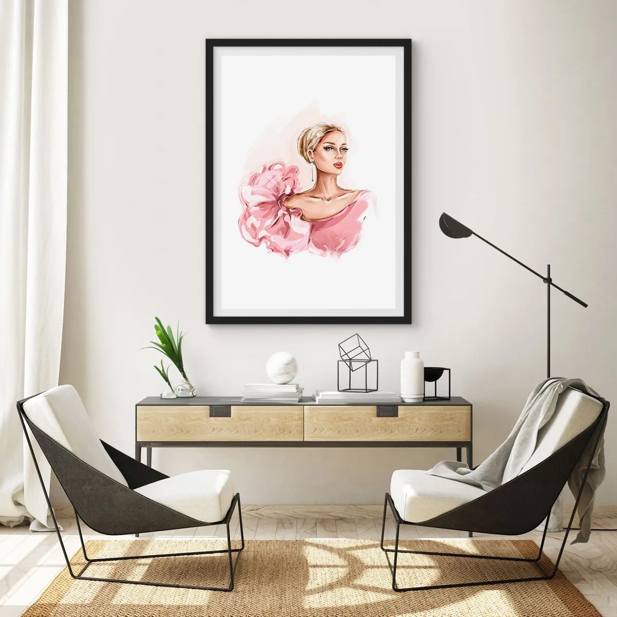 Plakat i sort ramme - Som malet... - 61x91 cm