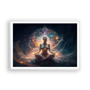 Plakat i hvid ramme - Flow af god energi - 100x70 cm