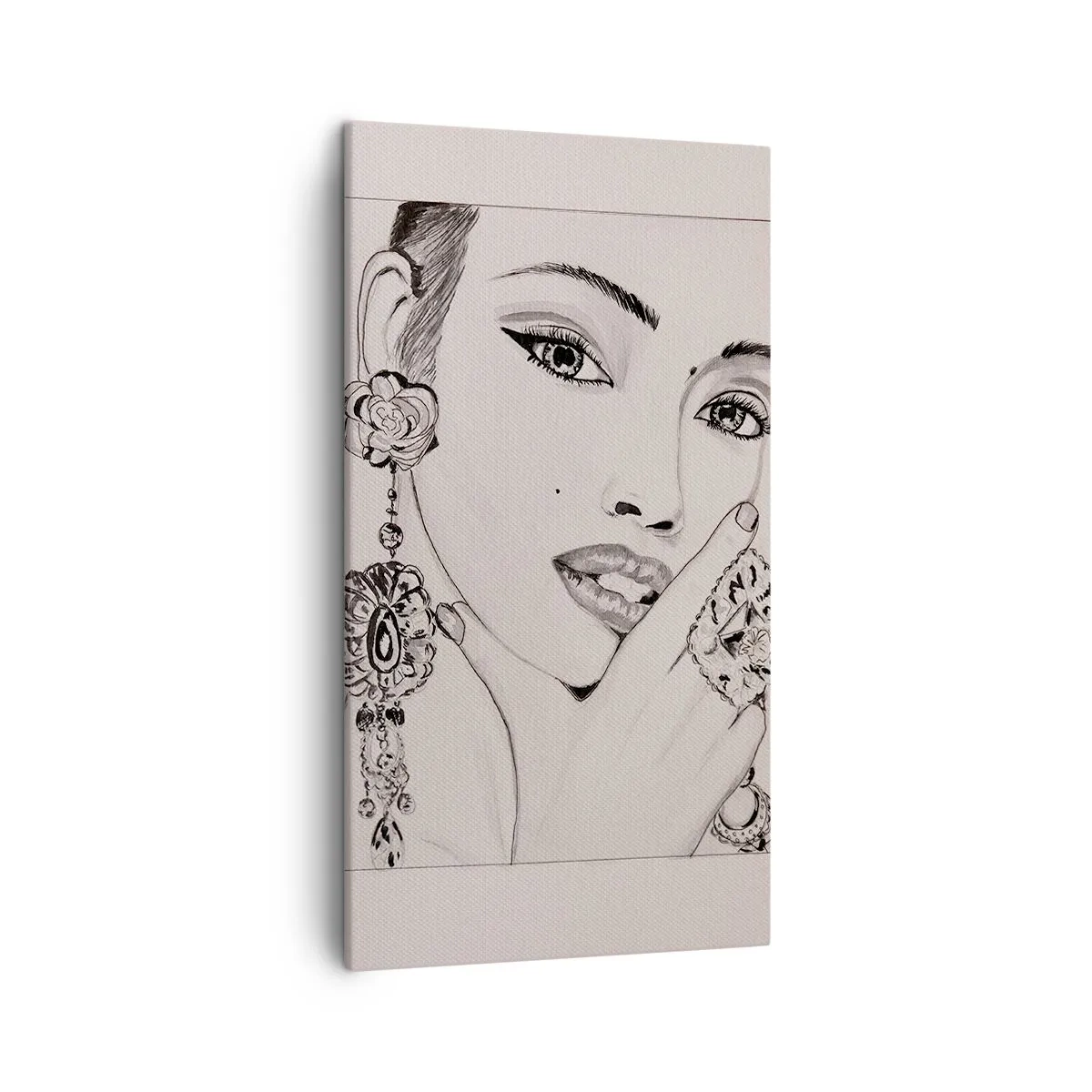 Lærredstryk - Billede på lærred - Den smukkeste juvel - 45x80 cm