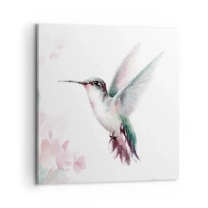 Lærredstryk - Billede på lærred - Stoppet i flagren - 60x60 cm